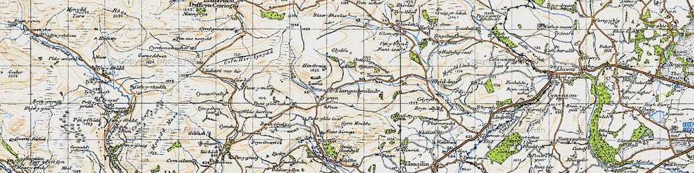 Old map of Lawnt, The in 1947