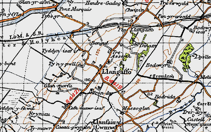 Llangaffo 1947 Npo758861 Index Map 