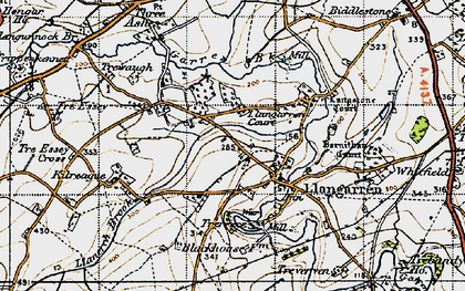 Old map of Llangarron in 1947