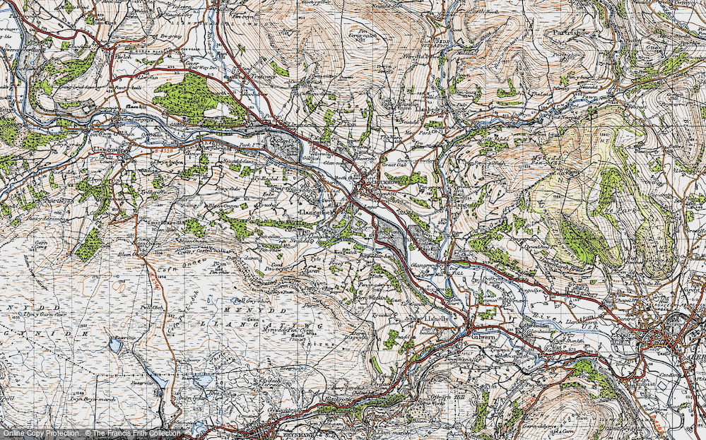 Old Map of Llangattock, 1947 in 1947
