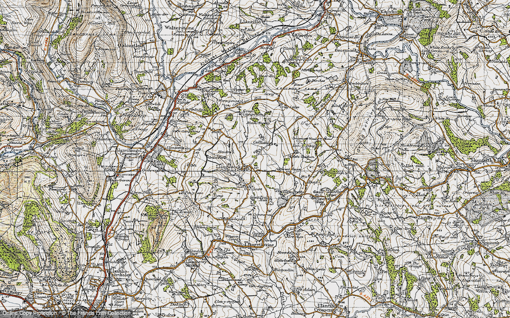 Old Map of Llangattock Lingoed, 1947 in 1947