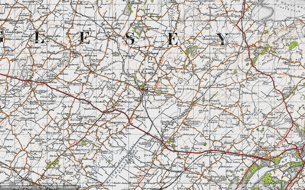 Old Map of Llangefni, 1947 in 1947