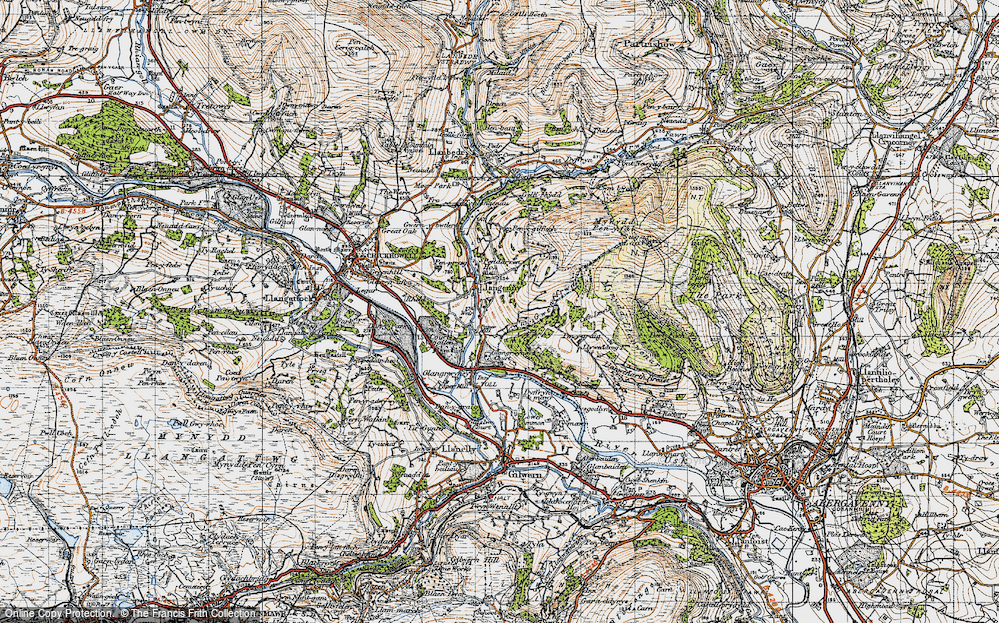 Old Map of Llangenny, 1947 in 1947