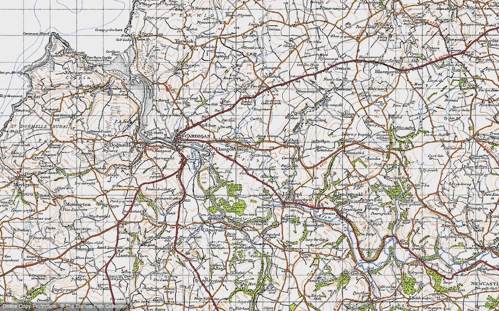 Old Map of Llangoedmor, 1947 in 1947