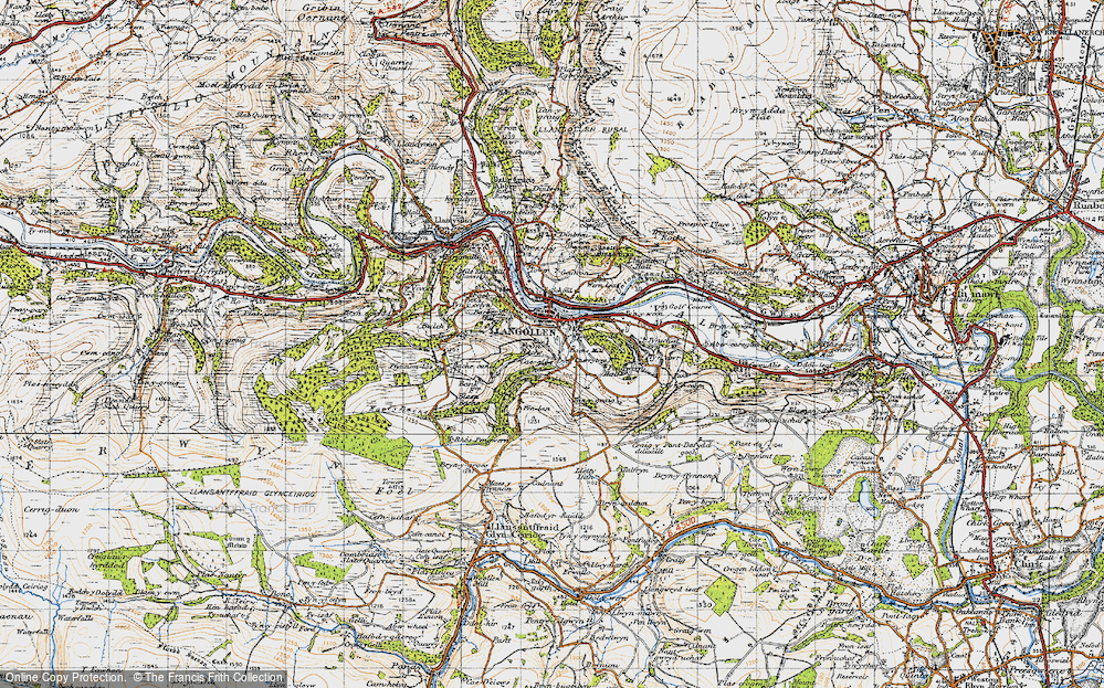 Old Map of Llangollen, 1947 in 1947