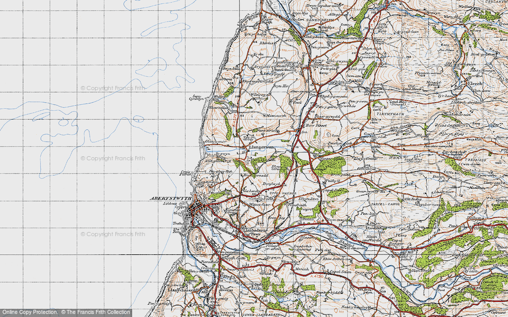 Old Map of Llangorwen, 1947 in 1947