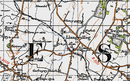 Old map of Ynys Goed in 1947