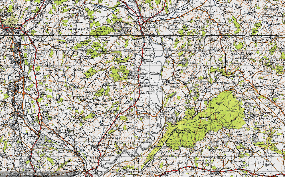 Old Map of Llangybi, 1946 in 1946