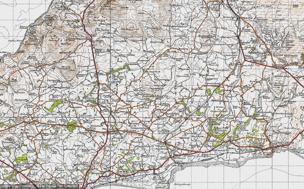 Old Map of Llangybi, 1947 in 1947