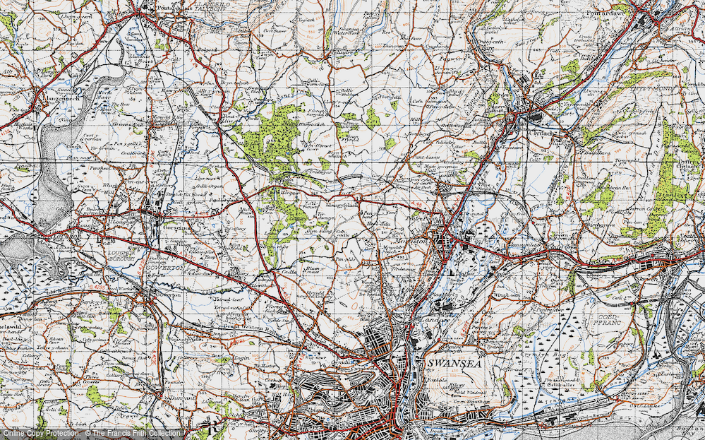 Old Map of Llangyfelach, 1947 in 1947