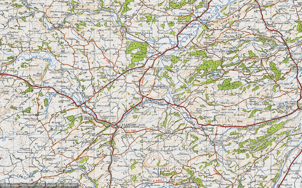 Old Map of Llangyniew, 1947 in 1947