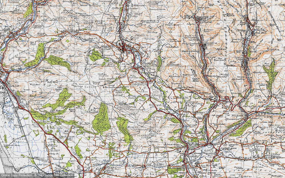 Old Map of Llangynwyd, 1947 in 1947