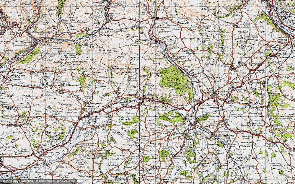 Old Map of Llanharan, 1947 in 1947