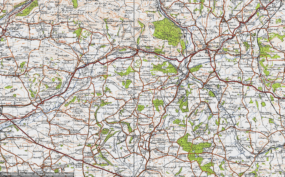 Old Map of Llanharry, 1947 in 1947