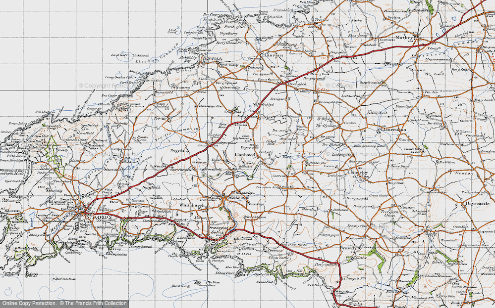 Old Map of Historic Map covering Kingheriot in 1946