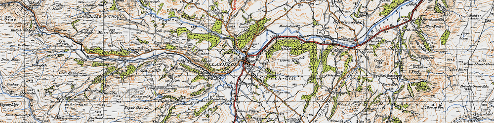 Old map of Berth-lwyd Coppice in 1947