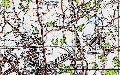 Old map of Llanishen in 1947