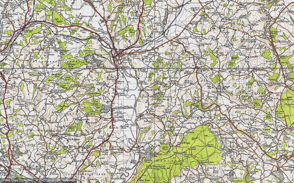 Old Map of Llanllowell, 1946 in 1946