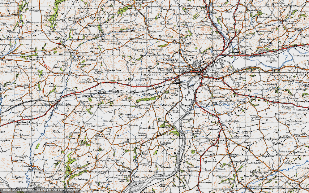 Old Map of Llanllwch, 1946 in 1946