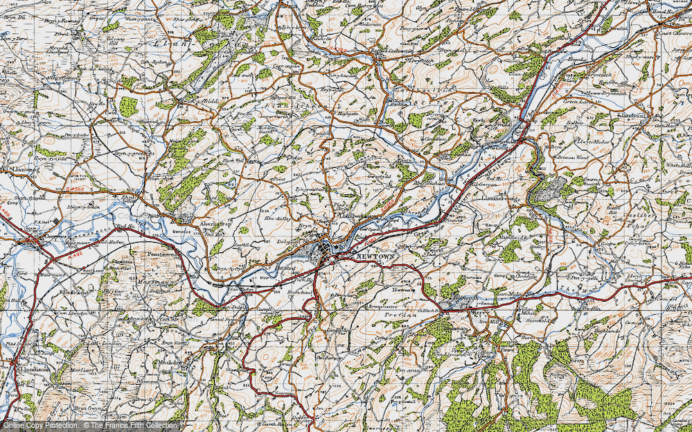 Old Map of Llanllwchaiarn, 1947 in 1947