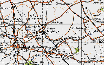 Old map of Llanmaes in 1947