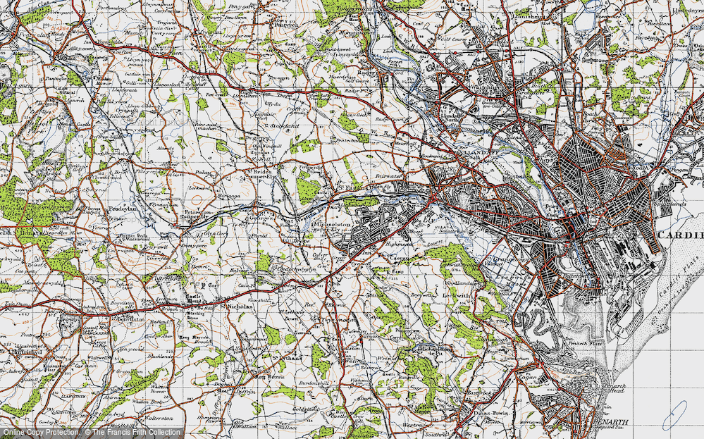 Old Map of Llanmaes, 1947 in 1947