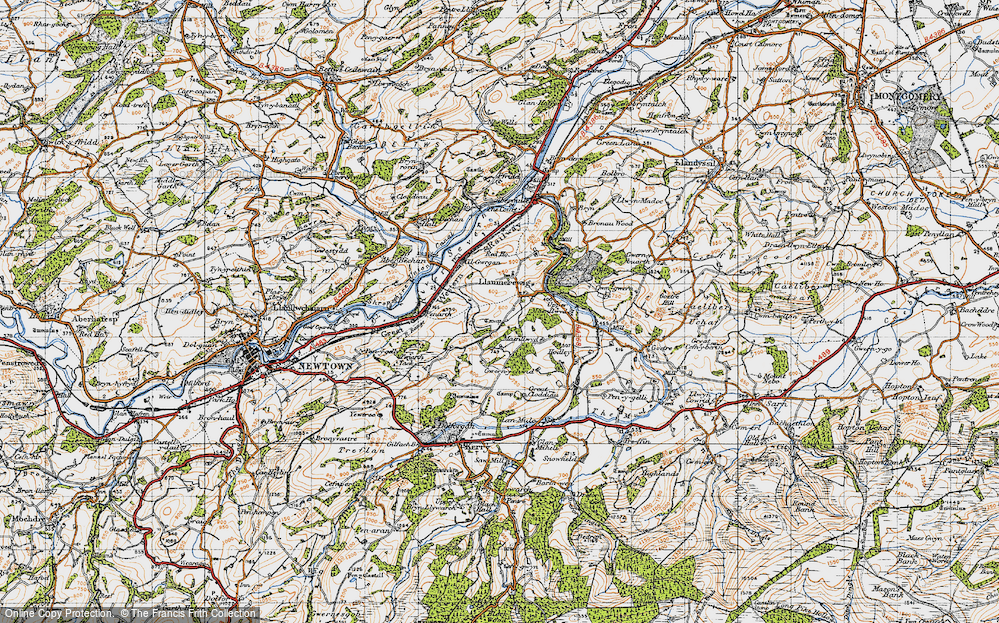 Old Map of Llanmerewig, 1947 in 1947