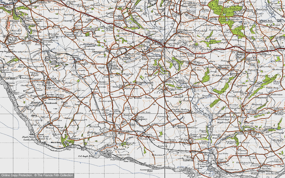 Old Map of Llanmihangel, 1947 in 1947