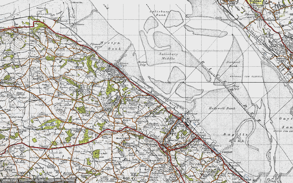 Old Map of Llannerch-y-môr, 1947 in 1947