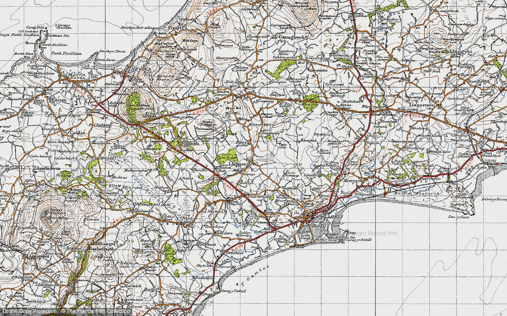 Old Map of Llannor, 1947 in 1947