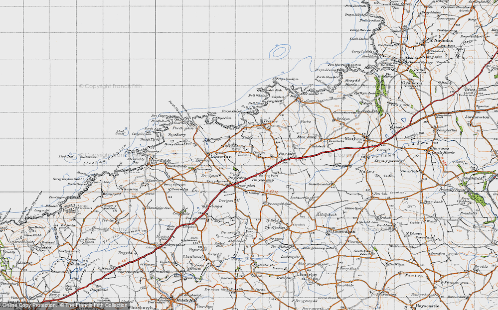 Old Map of Llanon, 1946 in 1946