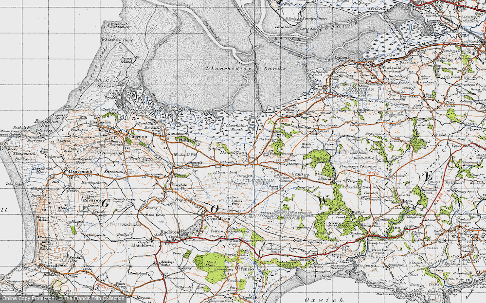 Old Map of Llanrhidian, 1946 in 1946