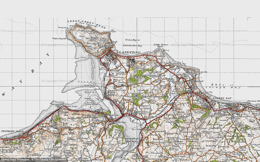Old Map of Llanrhos, 1947 in 1947