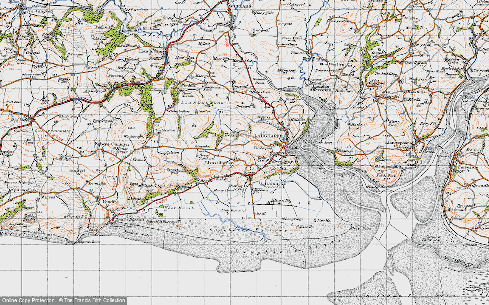 Old Map of Llansadurnen, 1946 in 1946