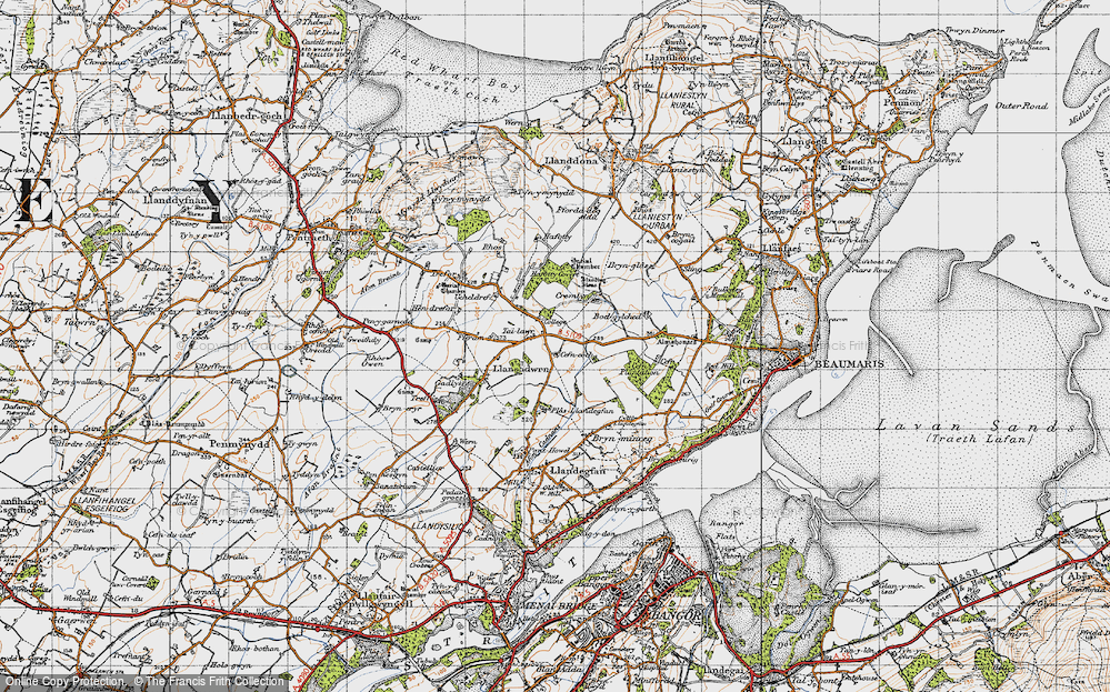 Old Map of Llansadwrn, 1947 in 1947