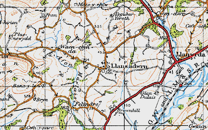 Old map of Aberdeunant in 1947