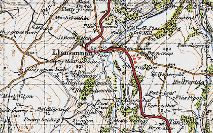 Old map of Acrau in 1947