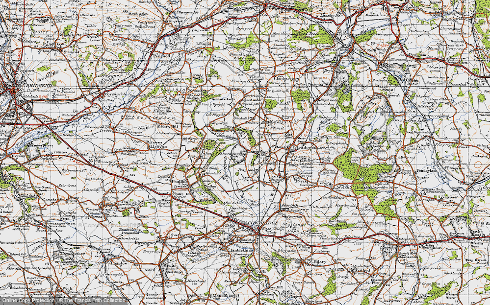 Old Map of Llansannor, 1947 in 1947