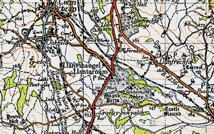 Old map of Llantarnam in 1946