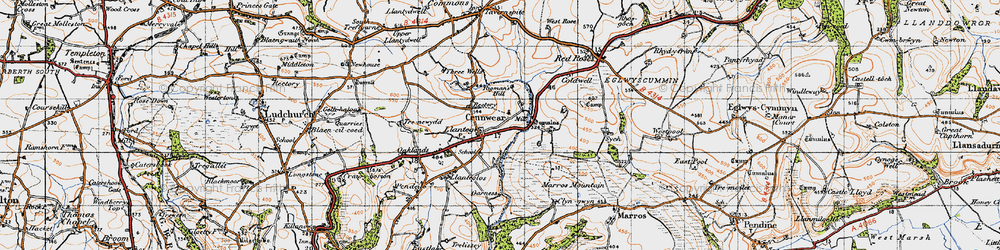 Old map of Ledgerland in 1946