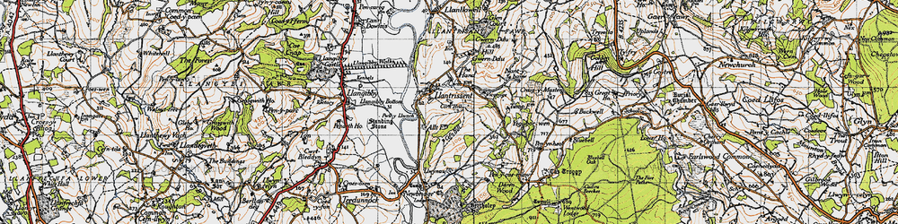 Old map of Llantrisant in 1946