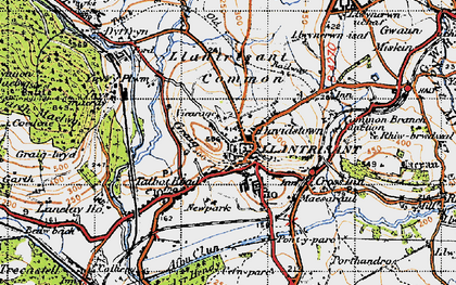 Old map of Llantrisant in 1947