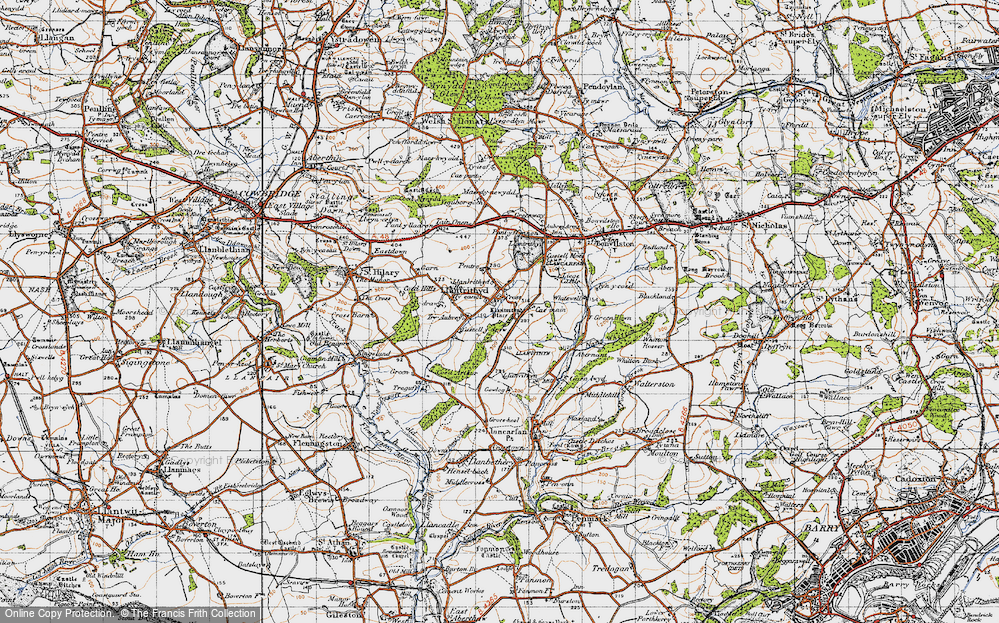 Old Map of Llantrithyd, 1947 in 1947