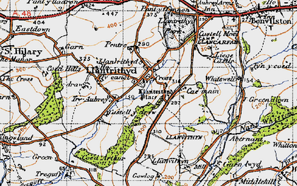 Old map of Llantrithyd in 1947