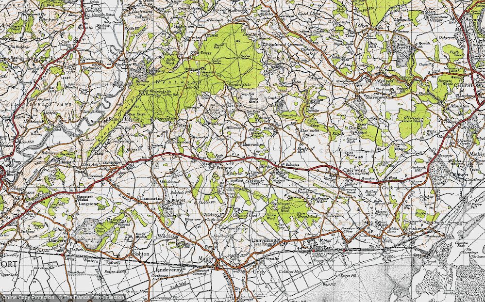 Old Map of Llanvaches, 1946 in 1946