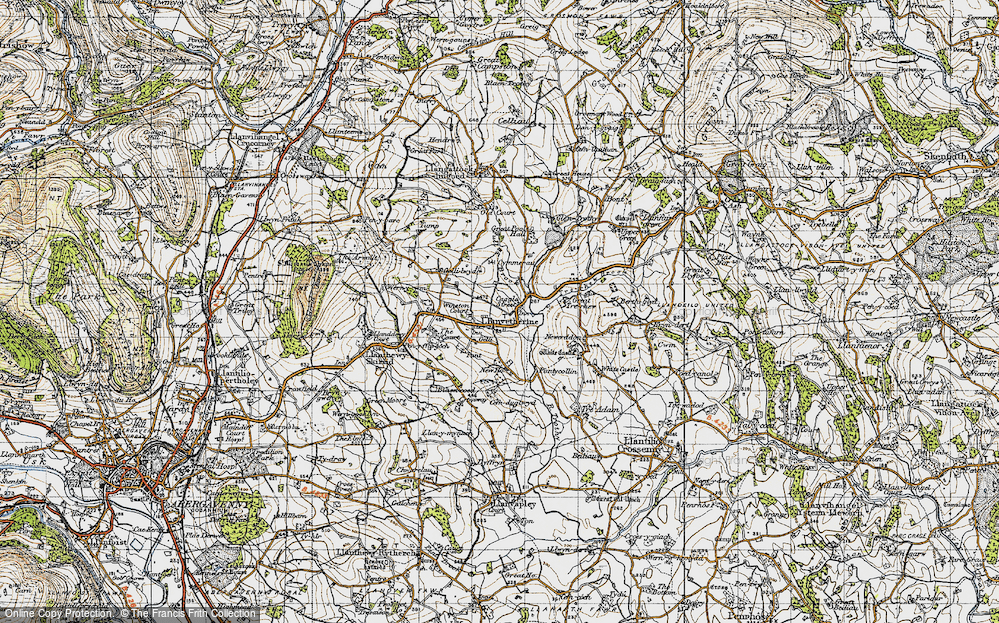 Old Map of Llanvetherine, 1947 in 1947