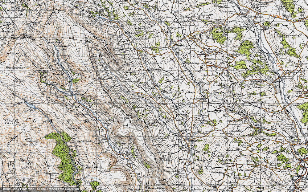 Old Map of Llanveynoe, 1947 in 1947
