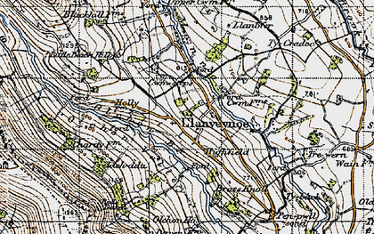 Old map of Brass Knoll in 1947