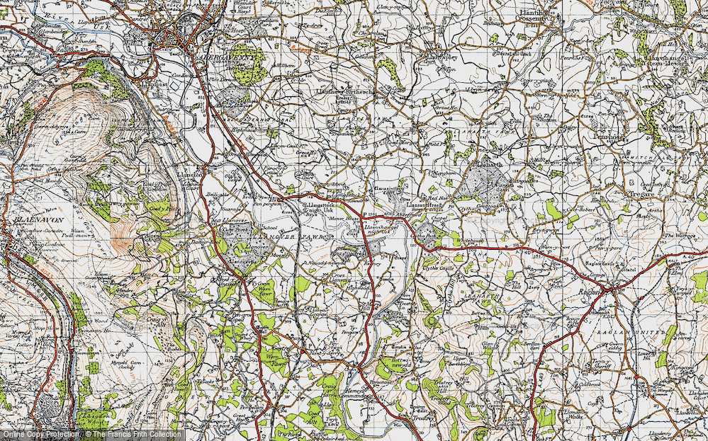 Old Map of Llanvihangel Gobion, 1946 in 1946