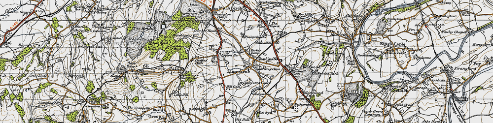 Old map of Brom-y-Court in 1947
